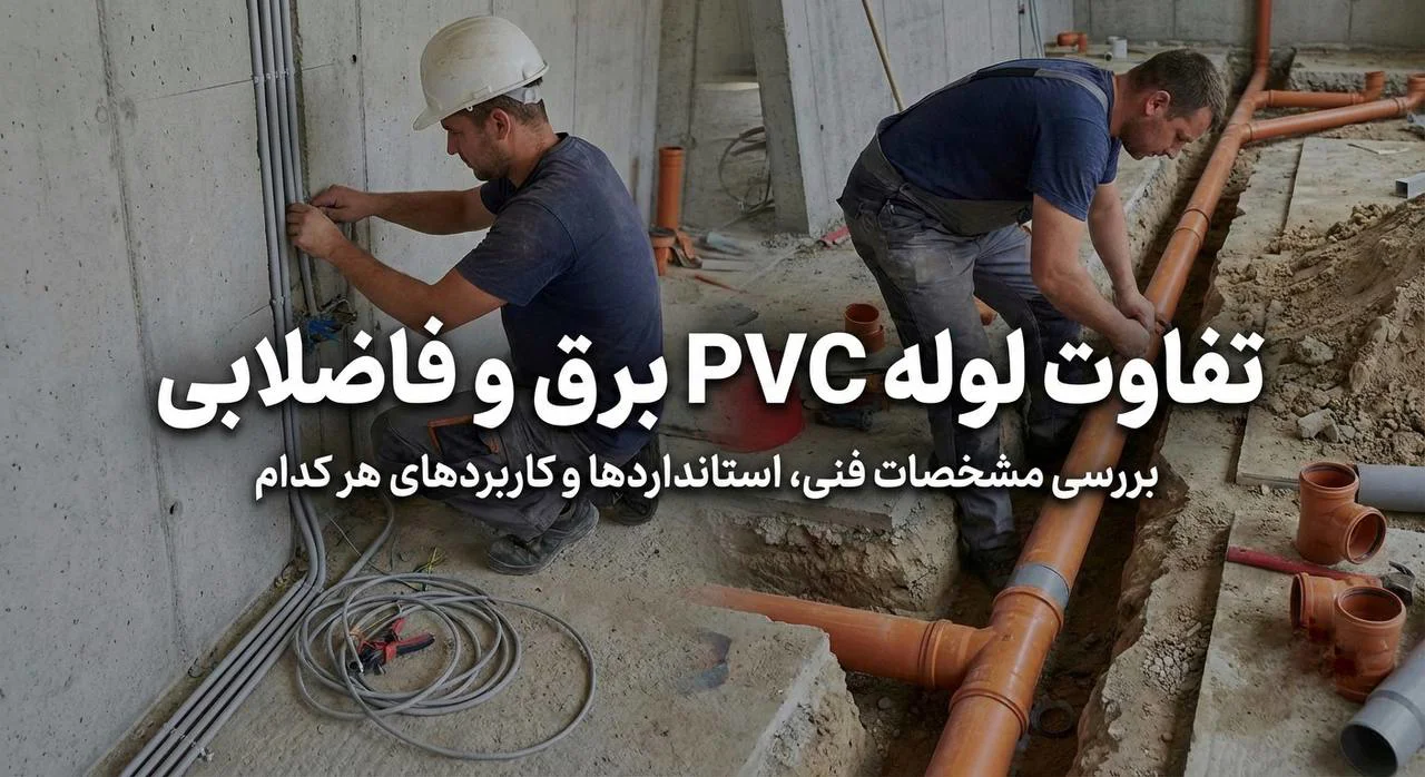تفاوت لوله PVC برق و فاضلابی